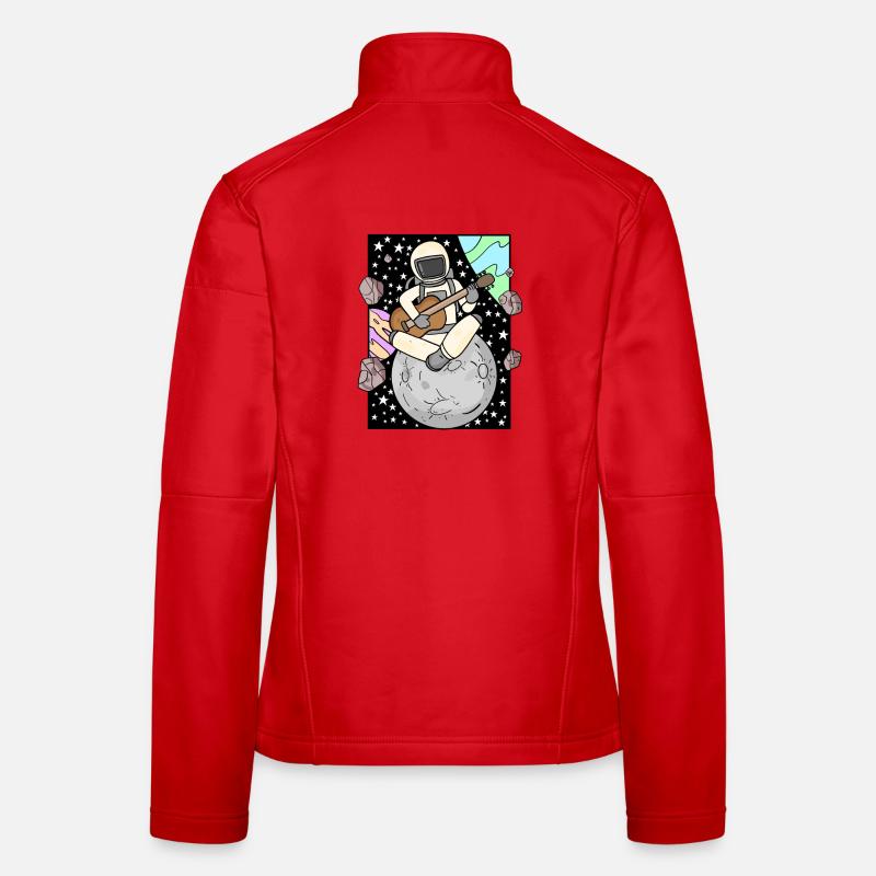 Astronaut plays guitar in space Women's Softshell Jacket