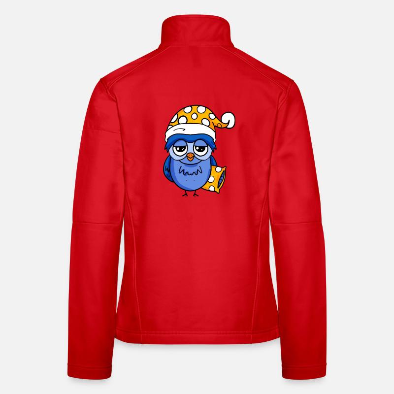 Schläfrige Eule Frauen Softshelljacke