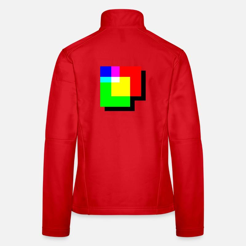 RGB Color Corner Additive Color Mixing - Women's Softshell Jacket - red