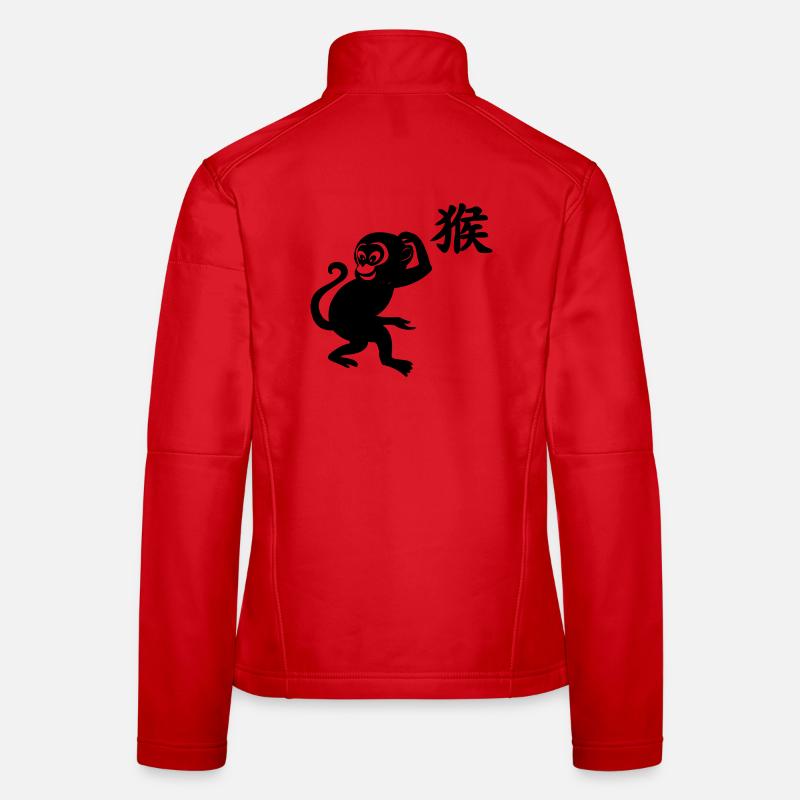 Chinese character monkey with monkey image Women's Softshell Jacket