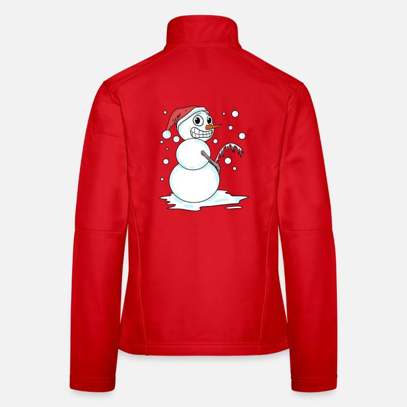 Schneemann lustig Frauen Softshelljacke