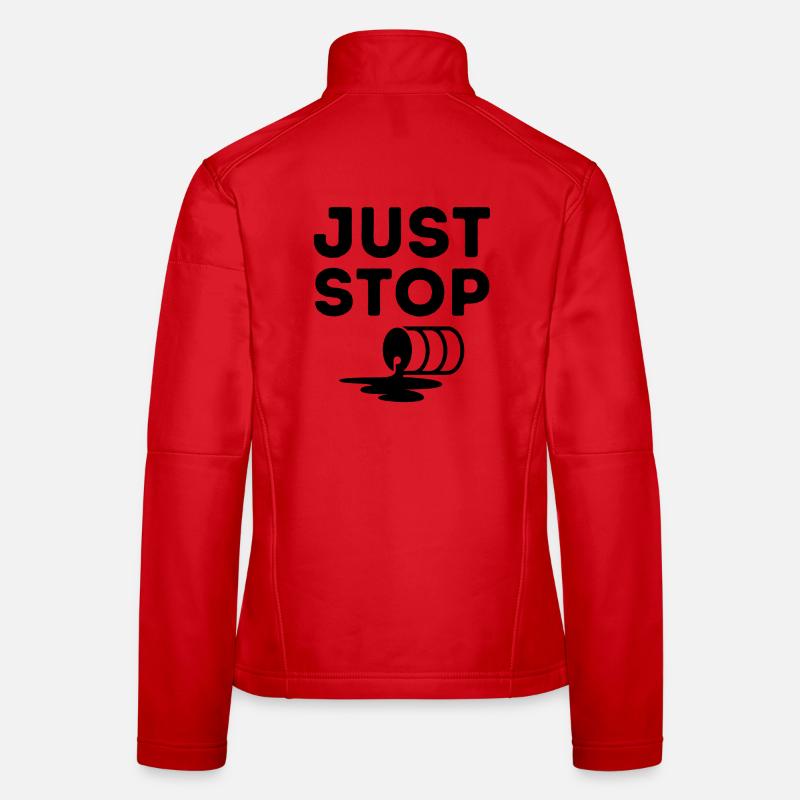 Just Stop Oil, Oil, Environment - Women's Softshell Jacket - red
