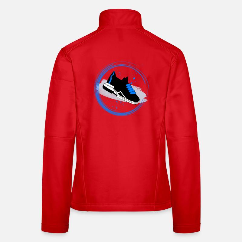 Sneaker Splash im Kreis - Frauen Softshelljacke - Rot