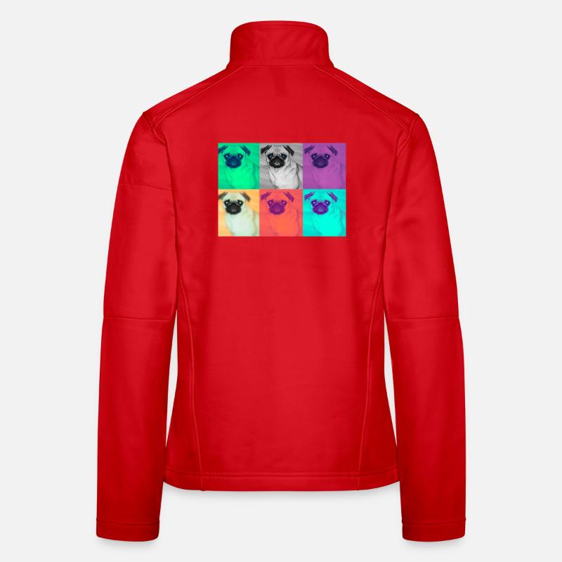 Pop Art Hund Design - Frauen Softshelljacke - Rot