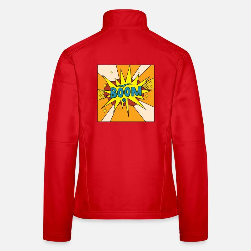 Boom Comic Explosion Style - Veste en tissu softshell Femme - rouge