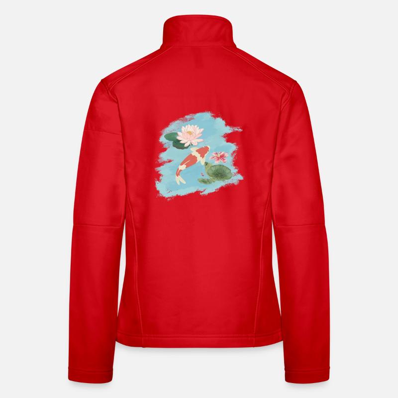 Nuphars roses Koi japonais - Koi Lovers Tee Veste en tissu softshell Femme