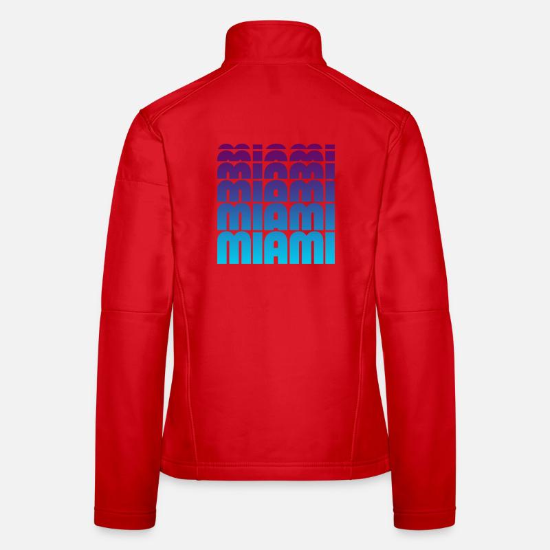 Miami Grid Gradient Women's Softshell Jacket