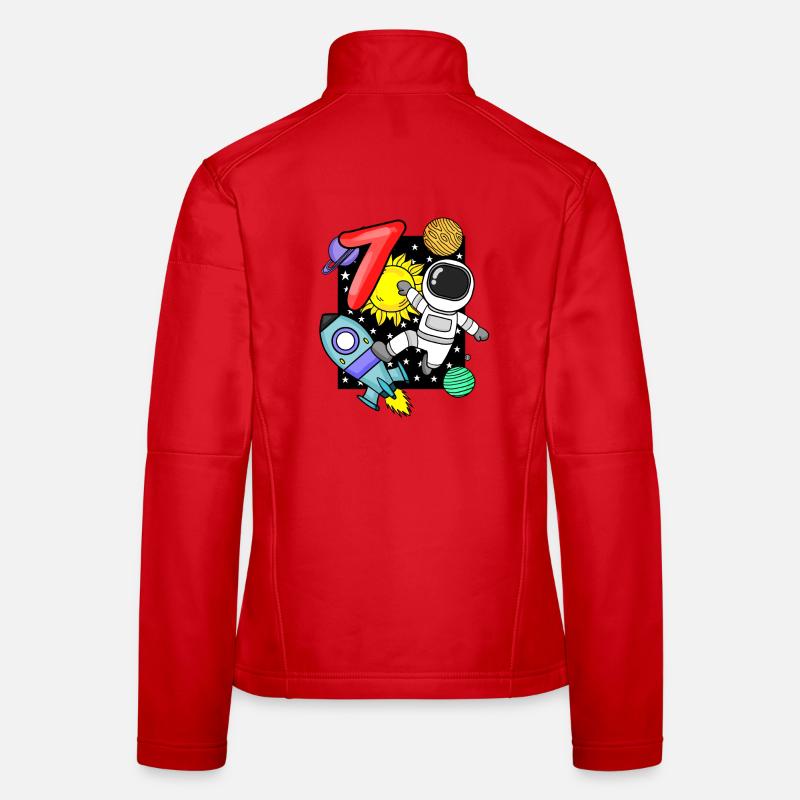 7 years old Young astronaut Women's Softshell Jacket