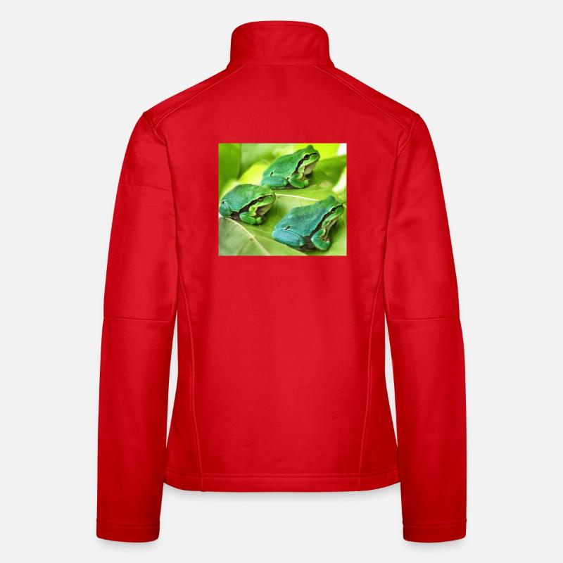 The three green tree frogs Women's Softshell Jacket