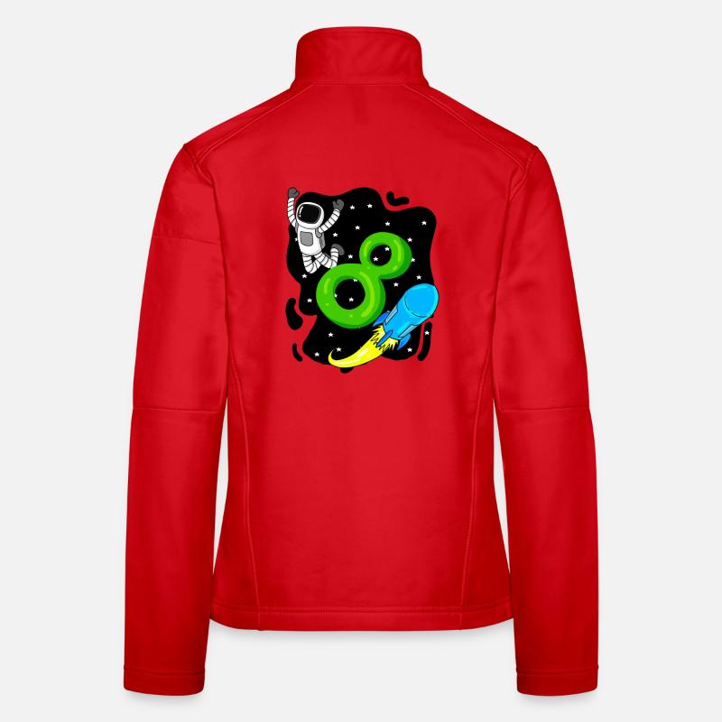 8th birthday - 8 years old Young astronaut Women's Softshell Jacket
