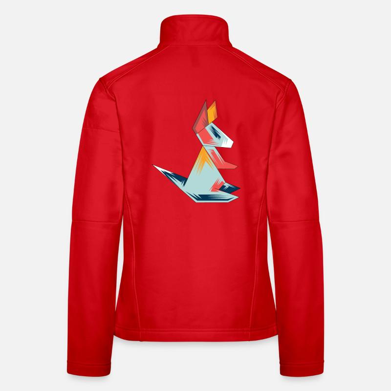 Geometry Icon Color Bunny Abstract Icon Logo Women's Softshell Jacket