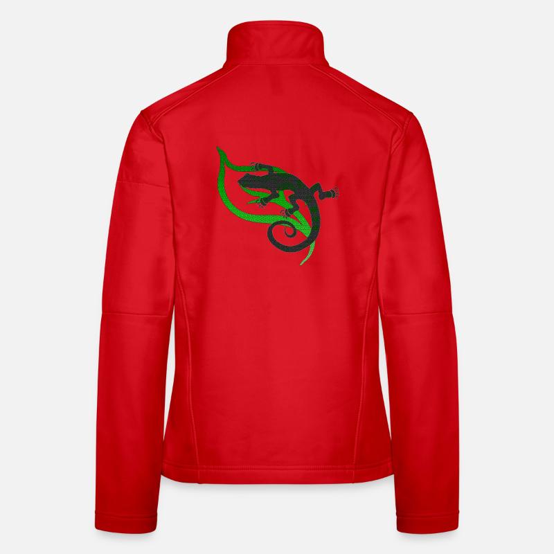 coole eidechsenmotive, Eidechsentribal Frauen Softshelljacke