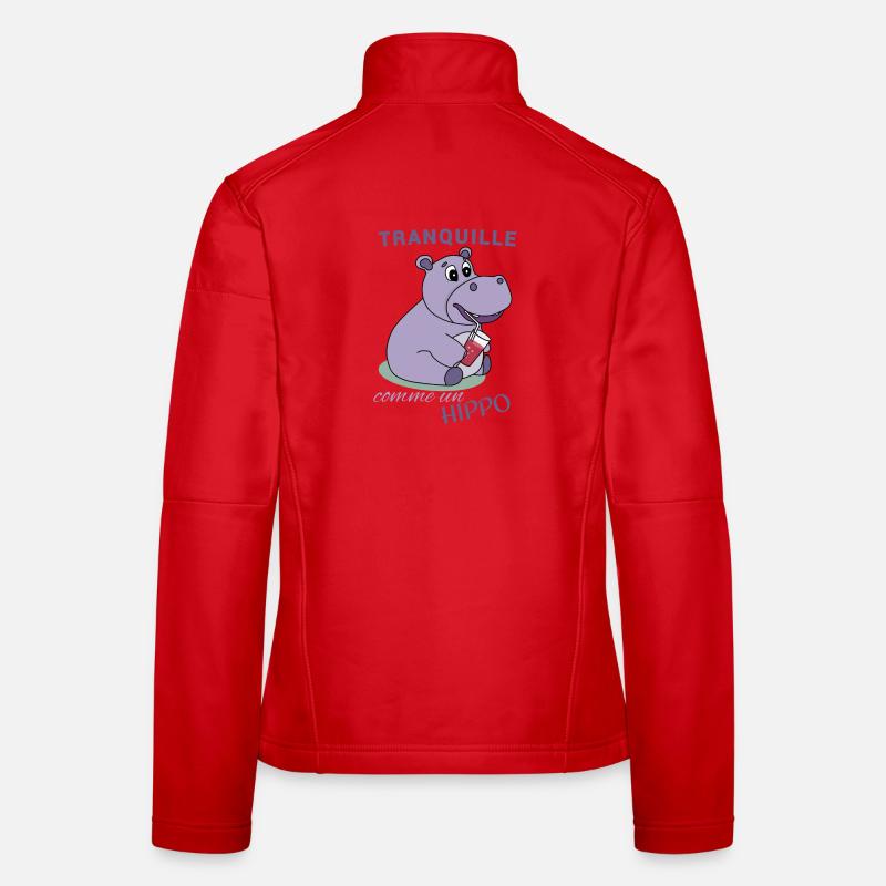Tranquille comme un Hippo Veste en tissu softshell Femme