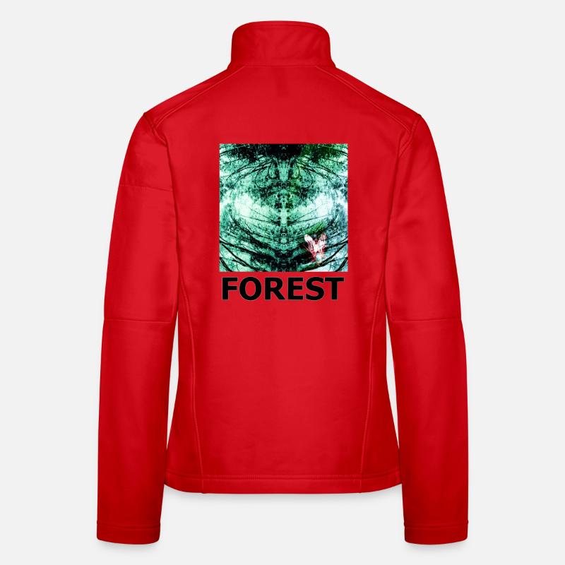 Forest Kaleidoscope FOREST - Women's Softshell Jacket - red