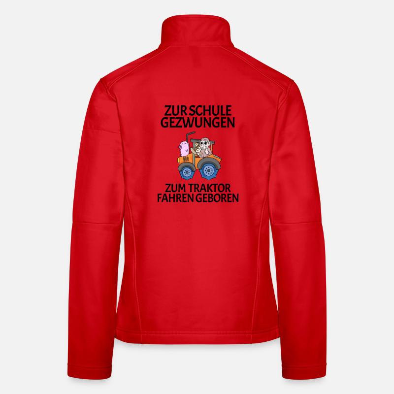 Schule Einschulung Traktor Geschenk Lustig Frauen Softshelljacke