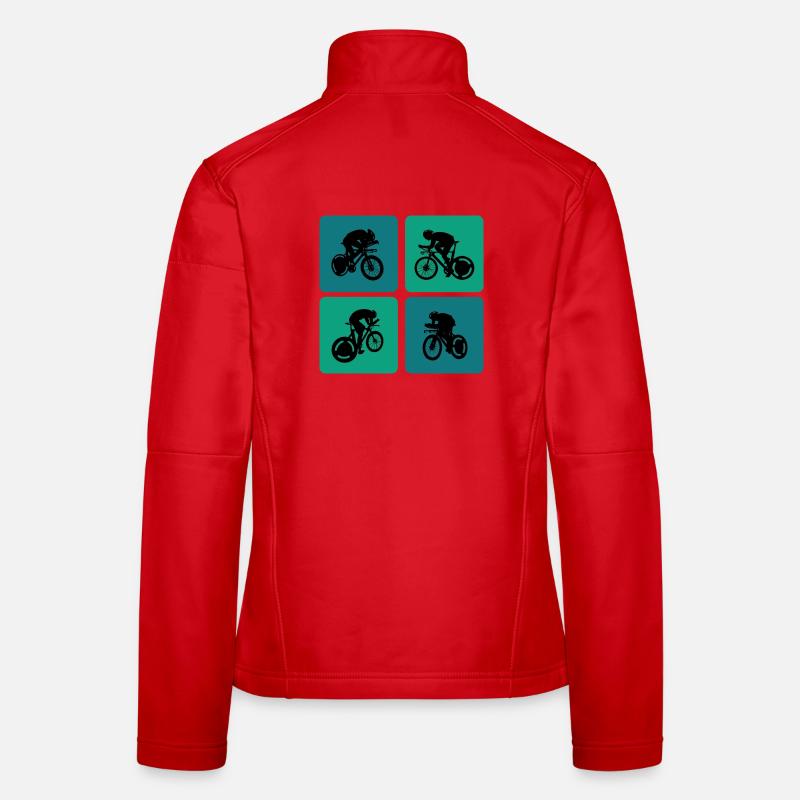 Conception de vélo de route Veste en tissu softshell Femme