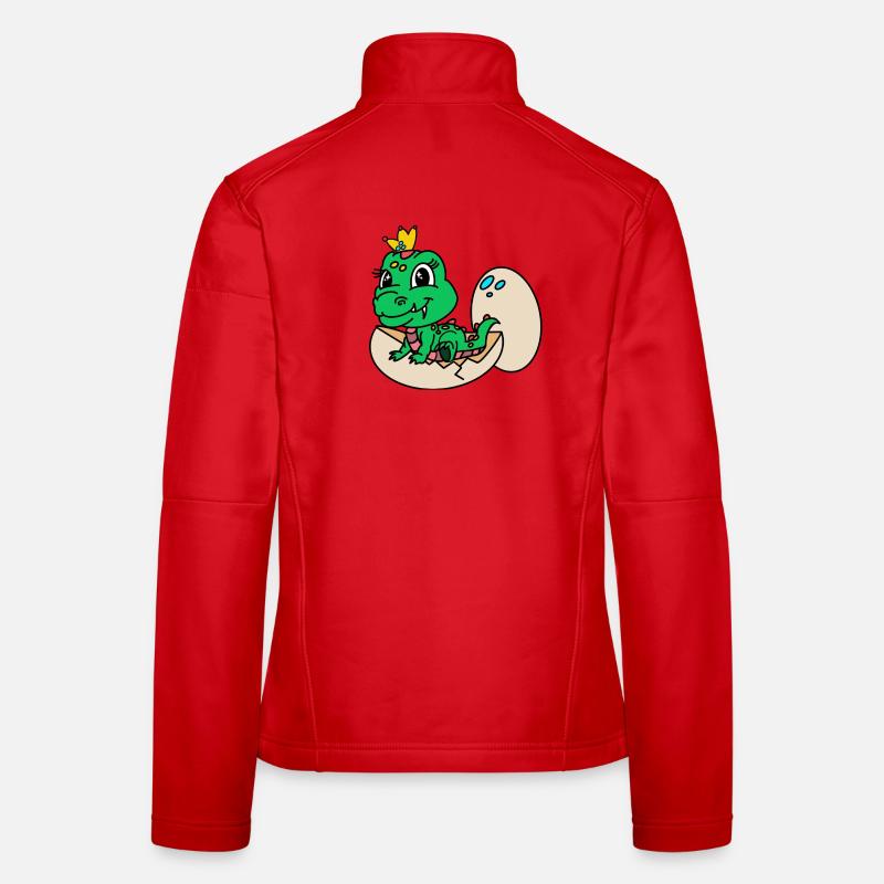 Drache mit Krone aus dem Ei - Frauen Softshelljacke - Rot