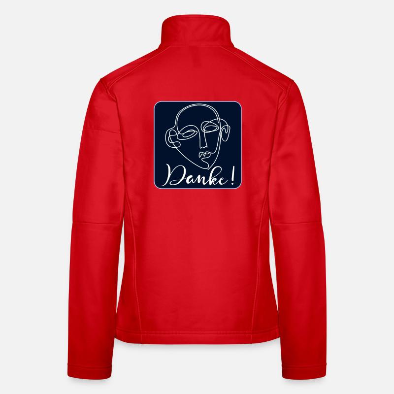 DANKESCHÖN GESCHENKE - LINE ART BILDER - DANKE Frauen Softshelljacke