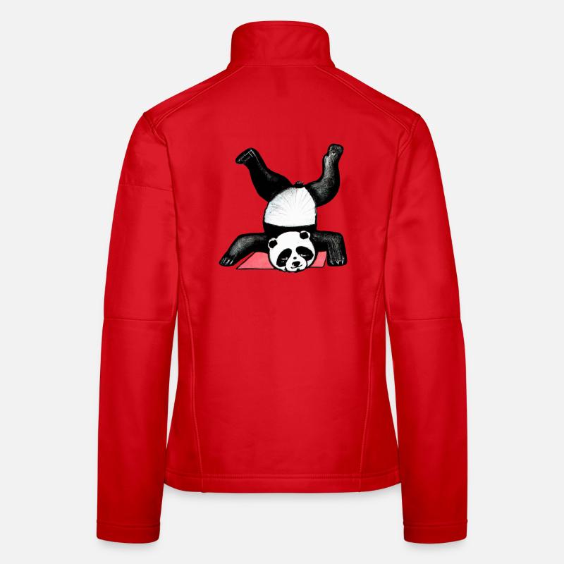 Panda Akrobat auf Matte Frauen Softshelljacke