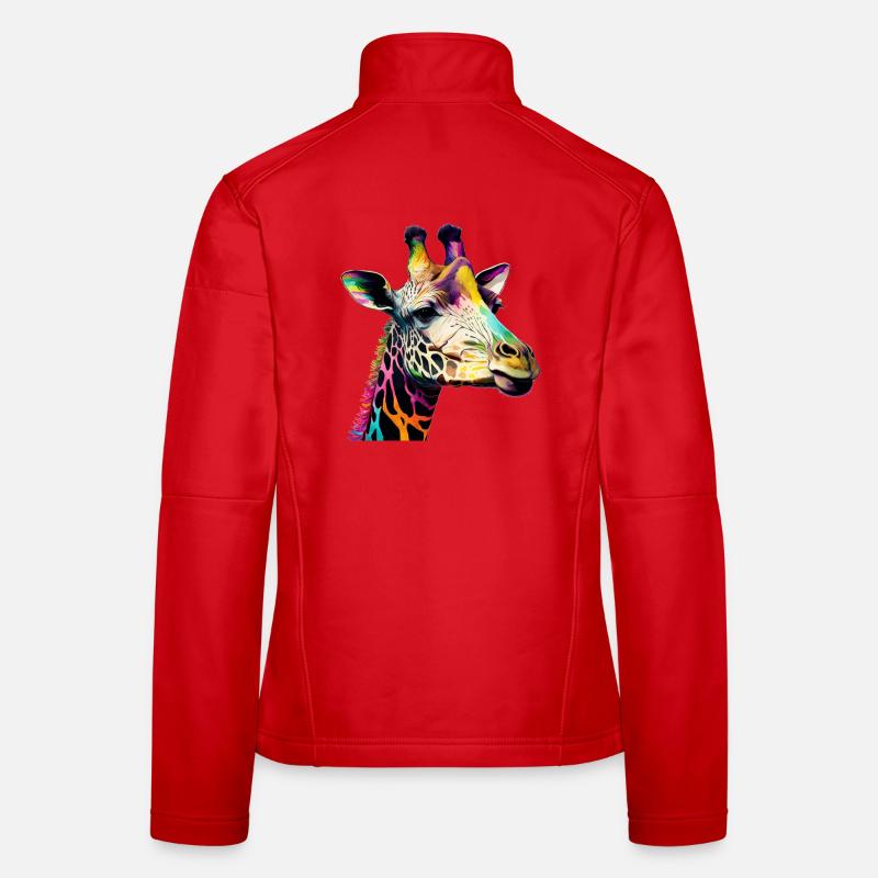 Giraffe - Frauen Softshelljacke - Rot