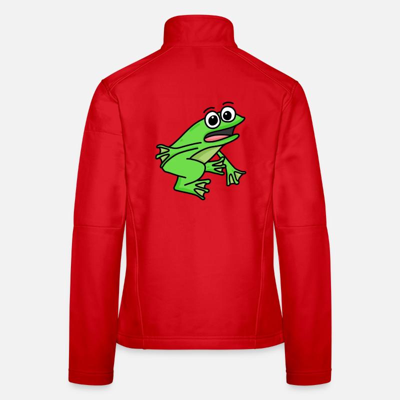 Frosch Motiv Frauen Softshelljacke