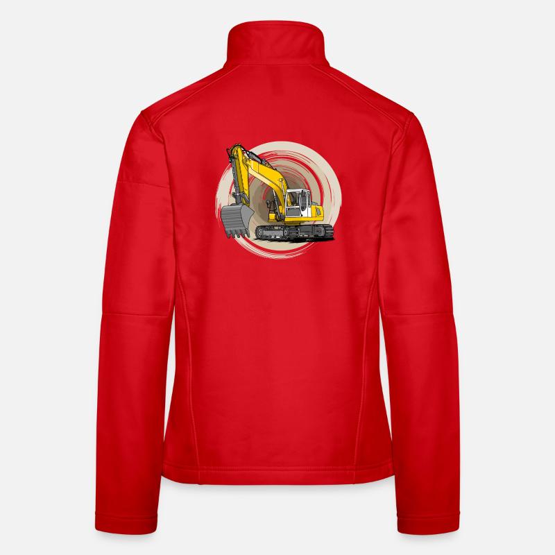Excavators, backhoe excavators Women's Softshell Jacket