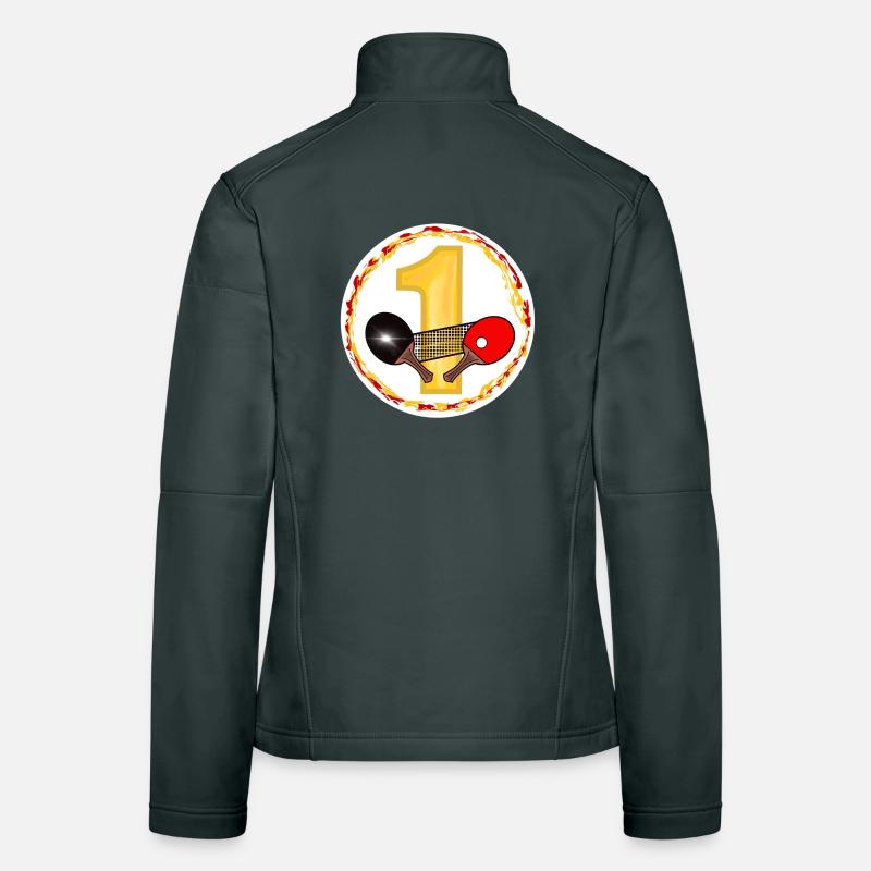 Conception d’anniversaire de tennis de table Veste en tissu softshell Femme