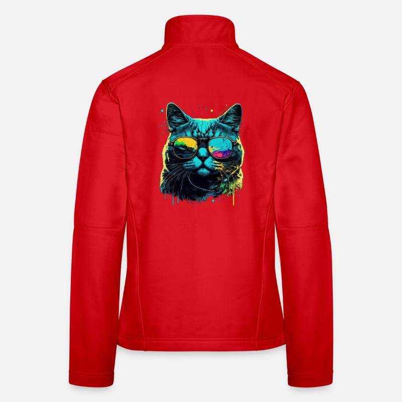 Chat cool Veste en tissu softshell Femme