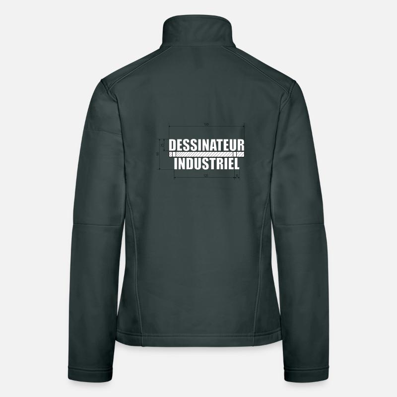 dessinateur industriel Veste en tissu softshell Femme