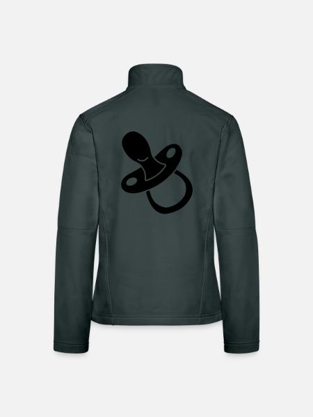 Logo bébé trayon - Veste en tissu softshell Femme - rouge - Dos