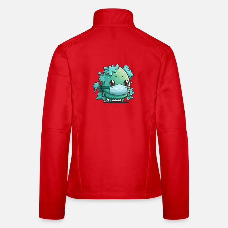 Bacterium with mask Women's Softshell Jacket