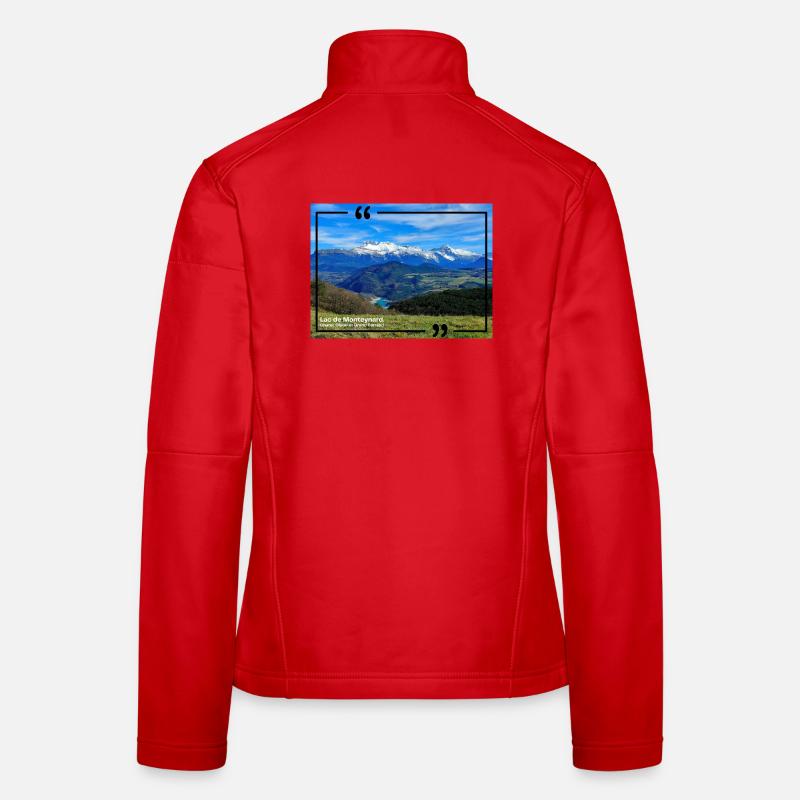 Der Monteynard-See 120323 - Frauen Softshelljacke - Rot