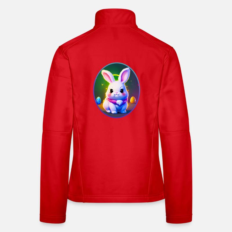 Easter egg with Easter bunny motif Women's Softshell Jacket
