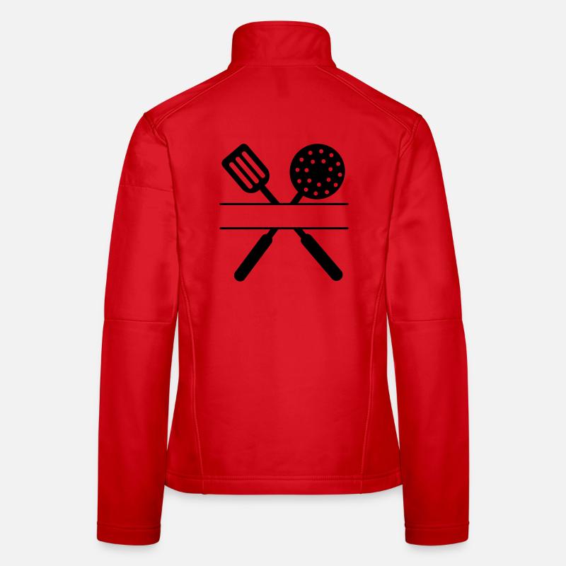 Outils de cuisson croisés Veste en tissu softshell Femme