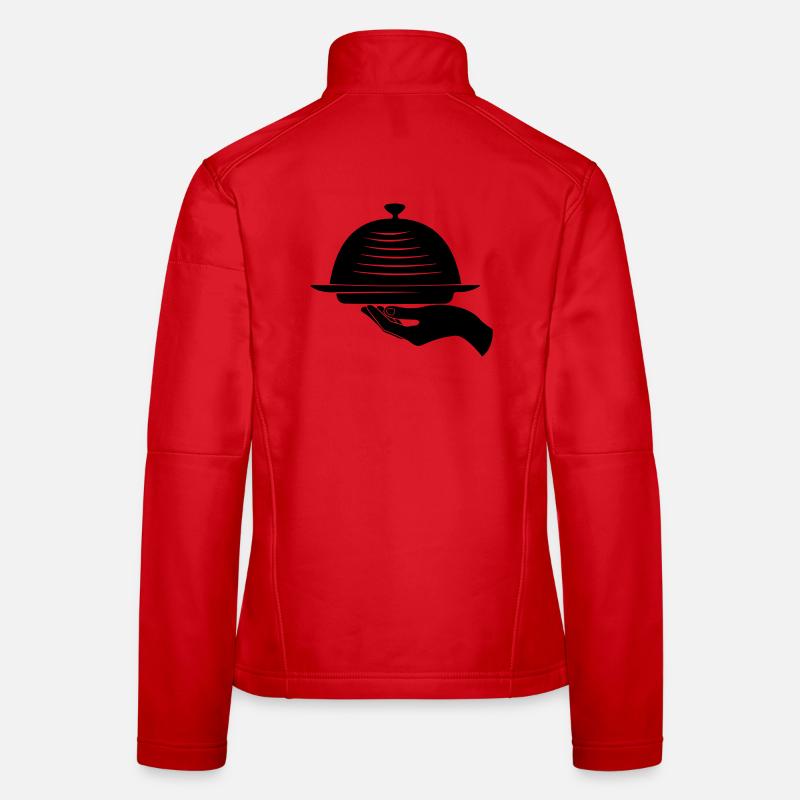 Main de serveur avec repas Veste en tissu softshell Femme