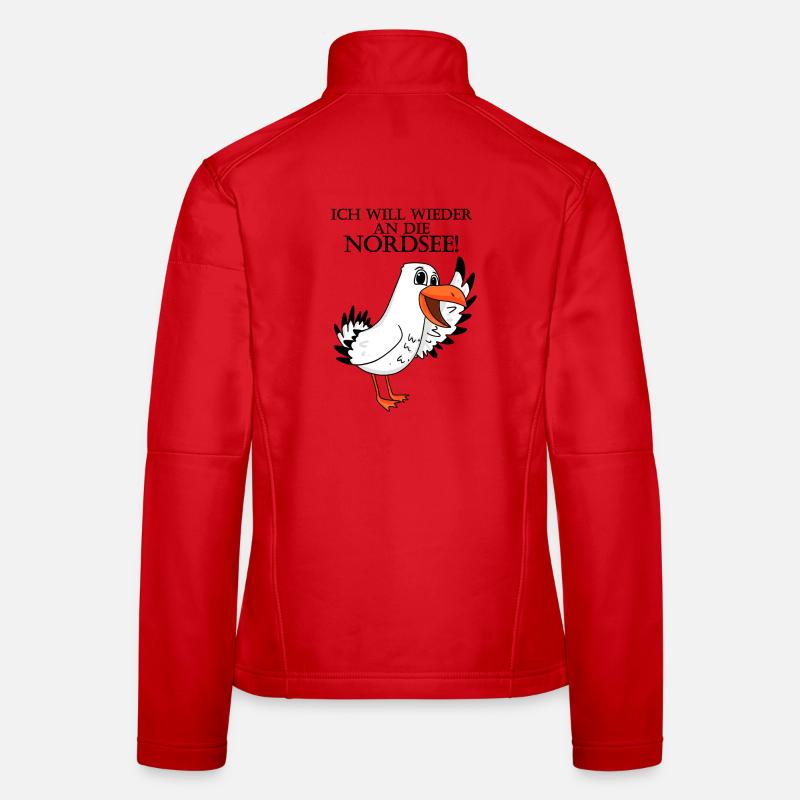 Nordsee Spruch Möwe Frauen Softshelljacke