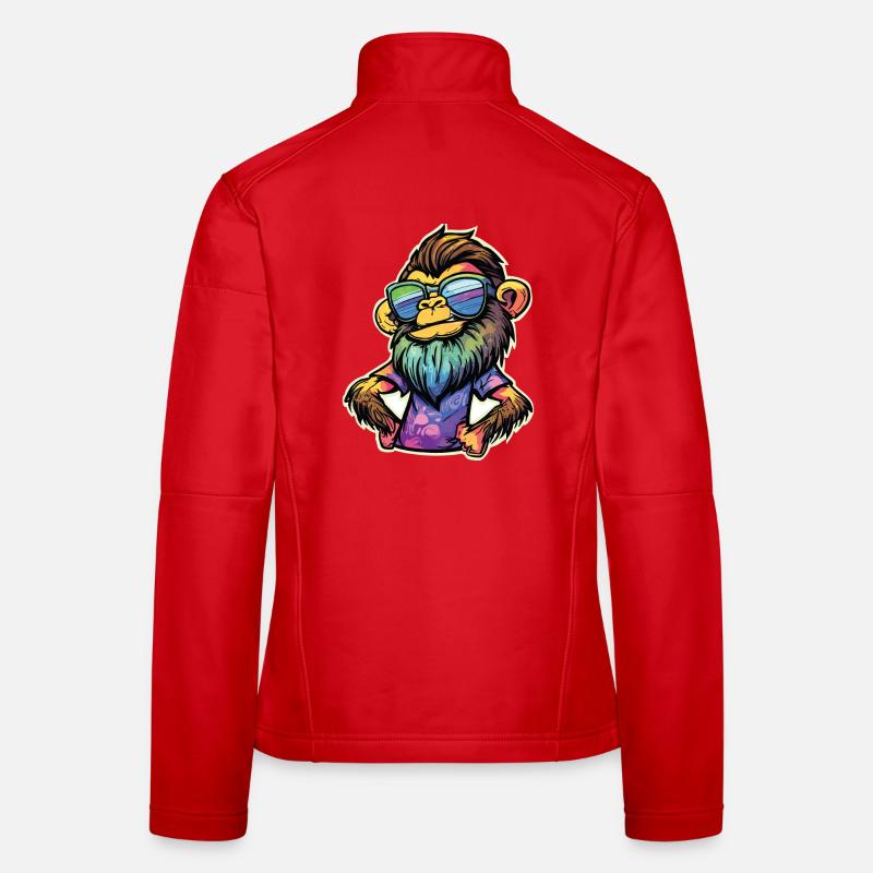 Singe Funky Veste en tissu softshell Femme