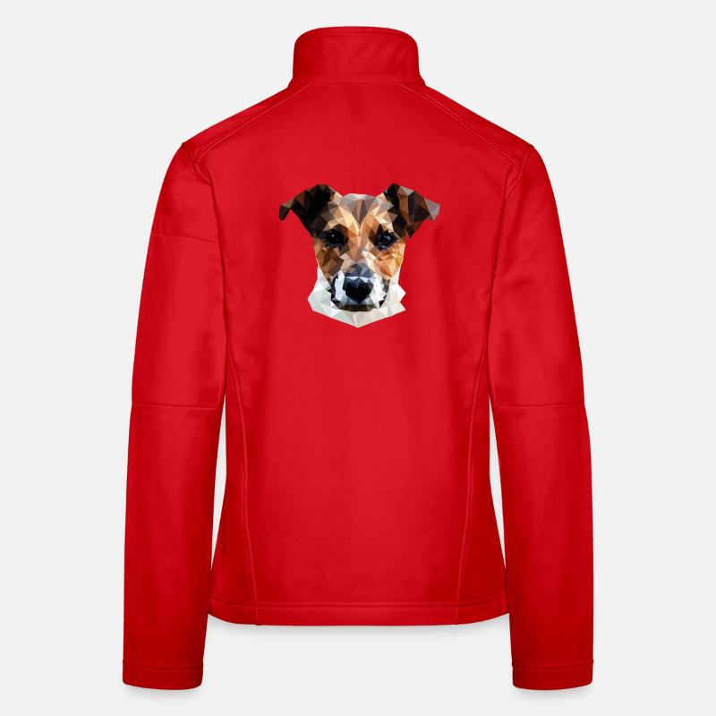 Jack Russell Terrier Dog Polygon Women's Softshell Jacket