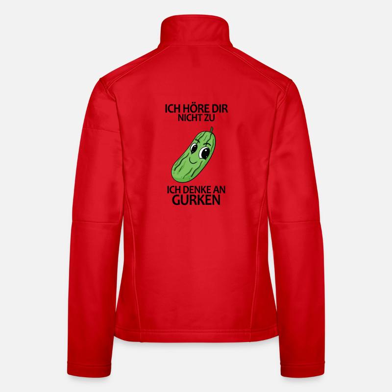 Gurke Spruch - Frauen Softshelljacke - Rot