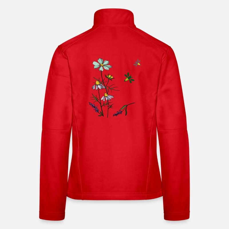 Herbs, chamomile, bees Women's Softshell Jacket