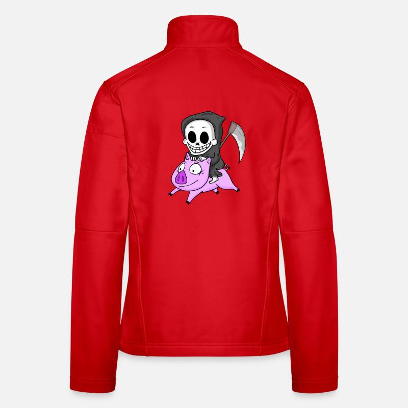 Grim Reaper Pig Women's Softshell Jacket