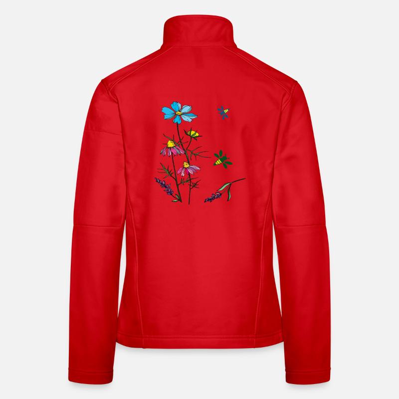 Herbs, chamomile, bees Women's Softshell Jacket