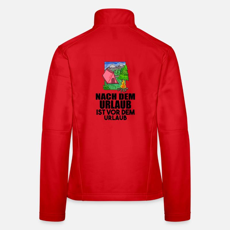 Urlaub - Frauen Softshelljacke - Rot