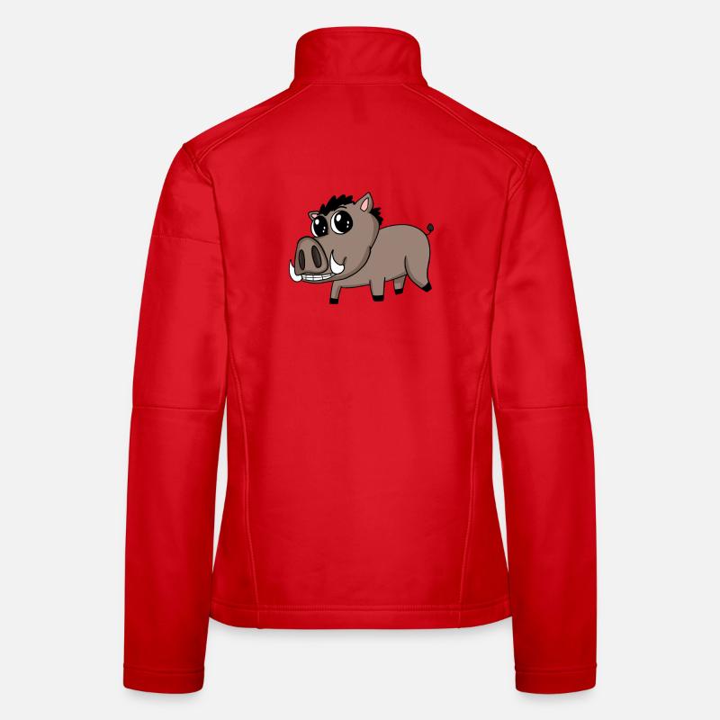 Sanglier - Cochon - Gibier Veste en tissu softshell Femme