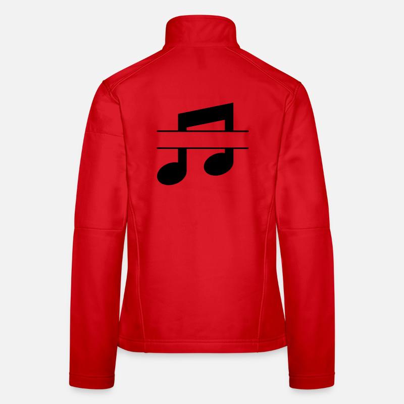 Musical note text banner Women's Softshell Jacket