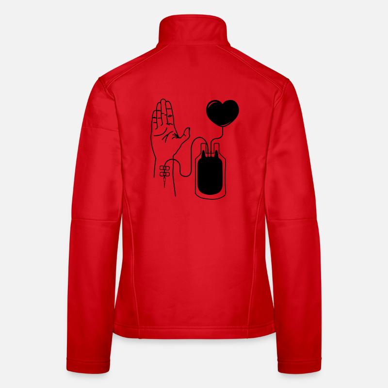 Blut spenden Frauen Softshelljacke