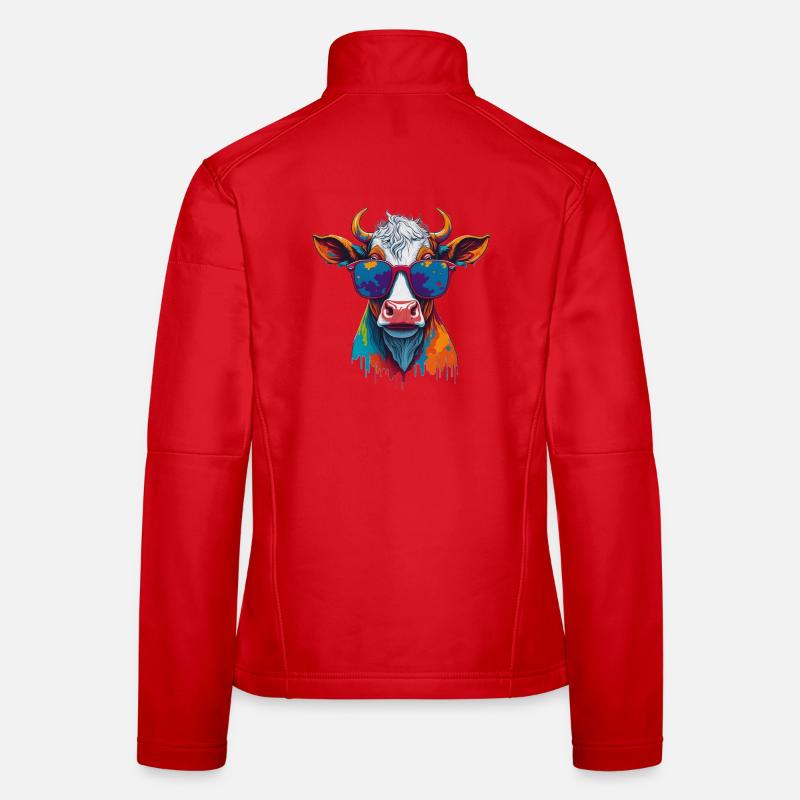 coole Kuh Frauen Softshelljacke