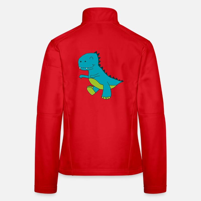 Bleu Dino Veste en tissu softshell Femme