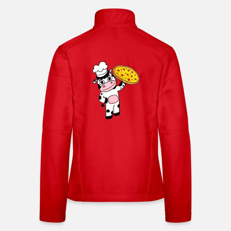 Pizzabäcker Pizza Koch Kuh Italien Frauen Softshelljacke