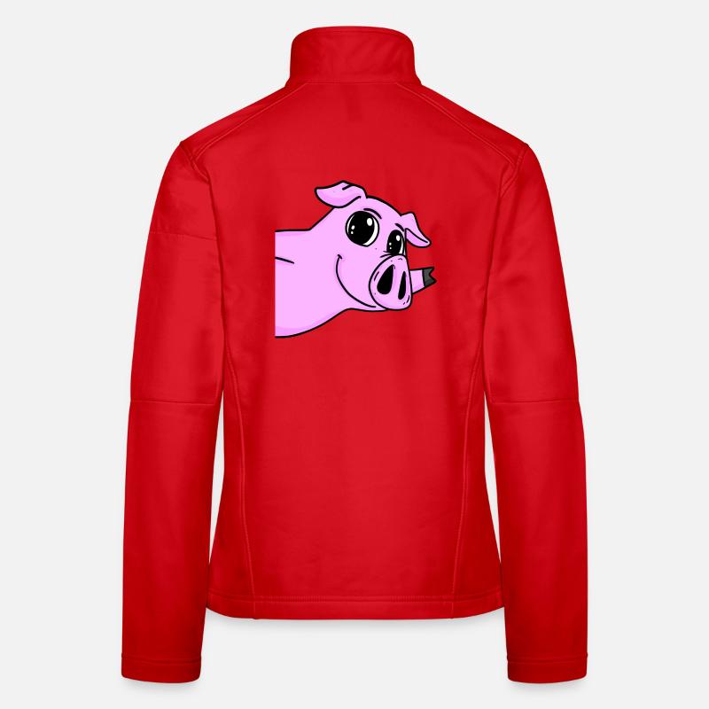 Pig Greeting Greeting Women's Softshell Jacket